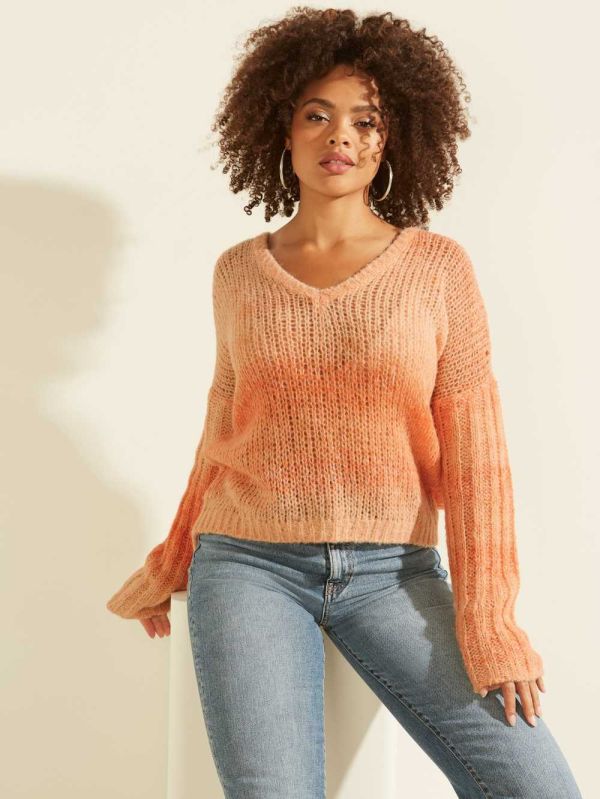 Apricot Multicolor Women's Guess Ariane Sweaters Australia Sale | 514OGCHXL
