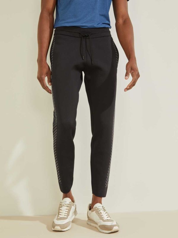 Black Men's Guess Darrell Tech Pants Australia Sale | 310DFTHQC