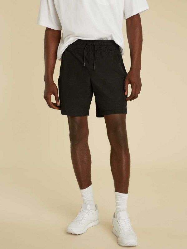 Black Men's Guess Originals Kit Nylon Shorts Australia Sale | 954TPMCZR