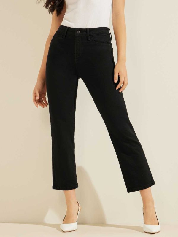 Black Multicolor Women's Guess 1981 Black Straight Jeans Australia Sale | 042BYVXFG
