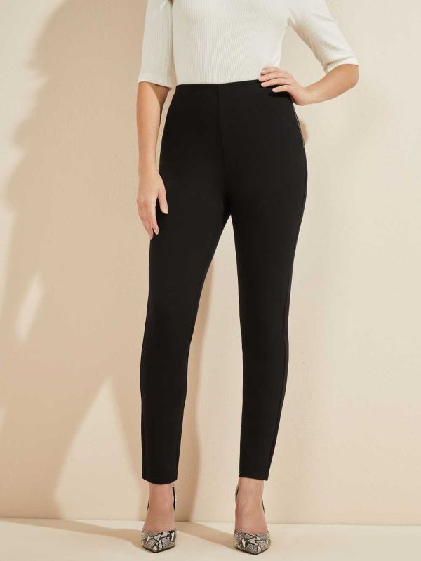 Black Women's Guess Jane Ponte Leggings Australia Sale | 236RHTCOF
