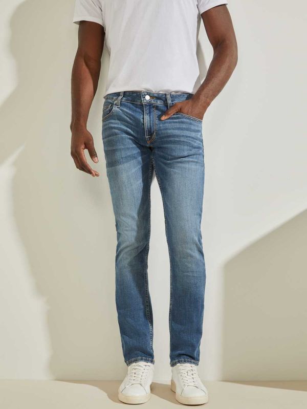 Blue Men's Guess Slim Tapered Jeans Australia Sale | 658YDCOQN