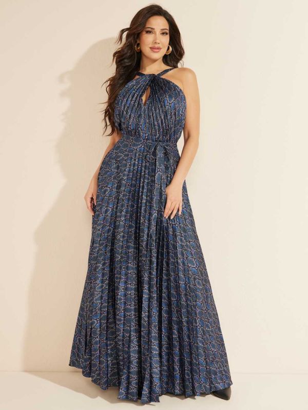 Blue Women's Guess The Breathless Dresses Australia Sale | 284KVTZXI