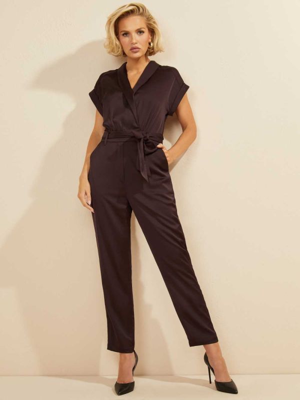 Burgundy Women's Guess Sophie Jumpsuit Australia Sale | 289CBOFME