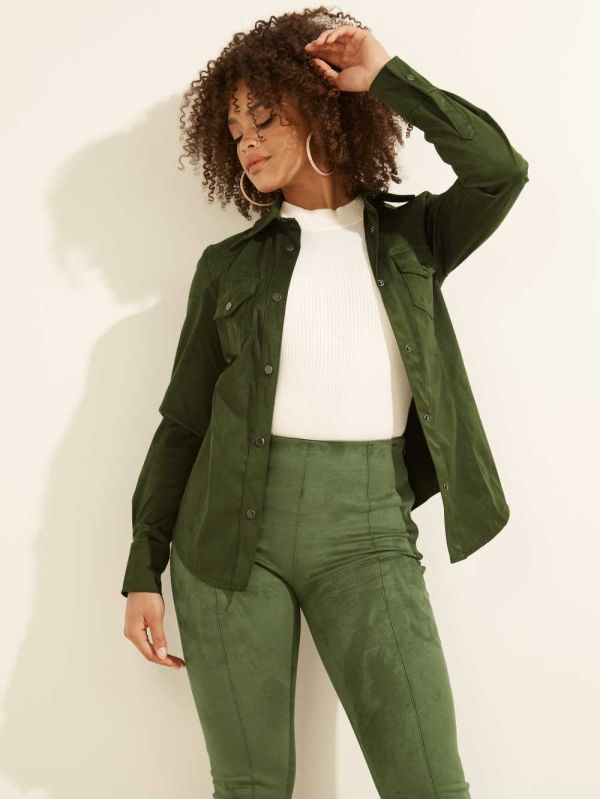 Green Women's Guess Daisy Shirts Australia Sale | 687MKTLIJ