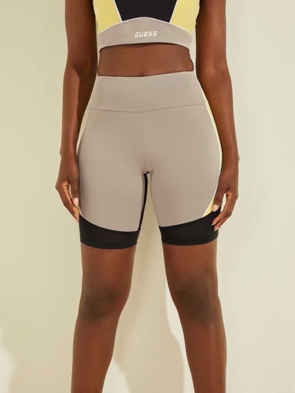 Grey Black Women's Guess Dixie Biker Shorts Australia Sale | 361MLYWDI