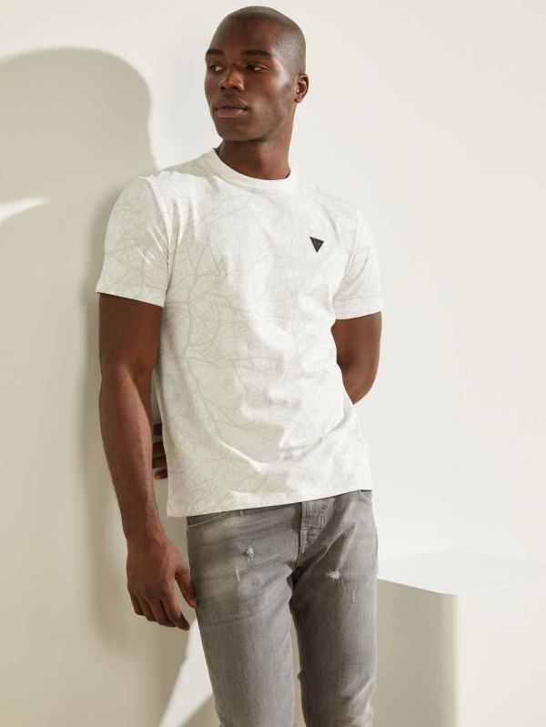 Grey Men's Guess Jesse T-shirt Australia Sale | 532GIOMEF