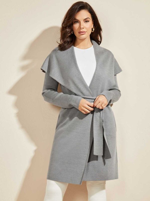 Grey Women's Guess Manu Cover-Up Sweaters Australia Sale | 168AOEIJM