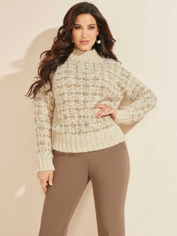 Khaki Brown Women's Guess Cecilia Sweaters Australia Sale | 783TKLYNQ