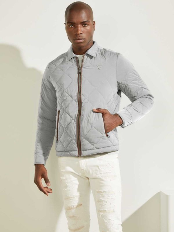 Multicolor Men's Guess Nylon Coach Jackets Australia Sale | 529CMAFKL