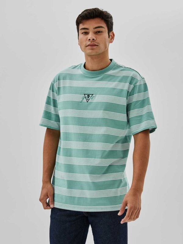 Multicolor Men's Guess Originals x Anna Nicole Smith Stripe T-shirt Australia Sale | 136LIRYVA