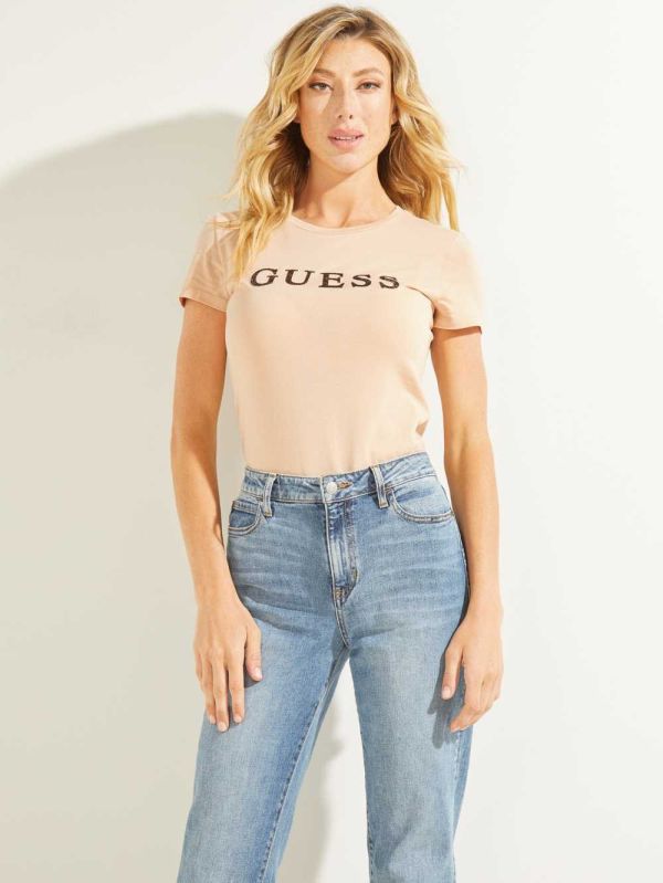 Platinum Women's Guess Kimetz T-shirt Australia Sale | 138DBLPWE