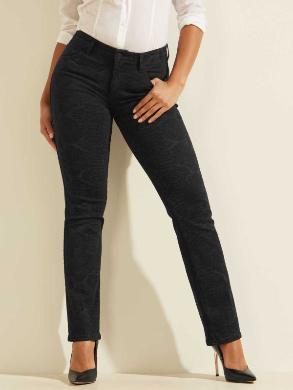 Snake Women's Guess Eco Snake Print Straight Sexy Jeans Australia Sale | 125LCDGOE