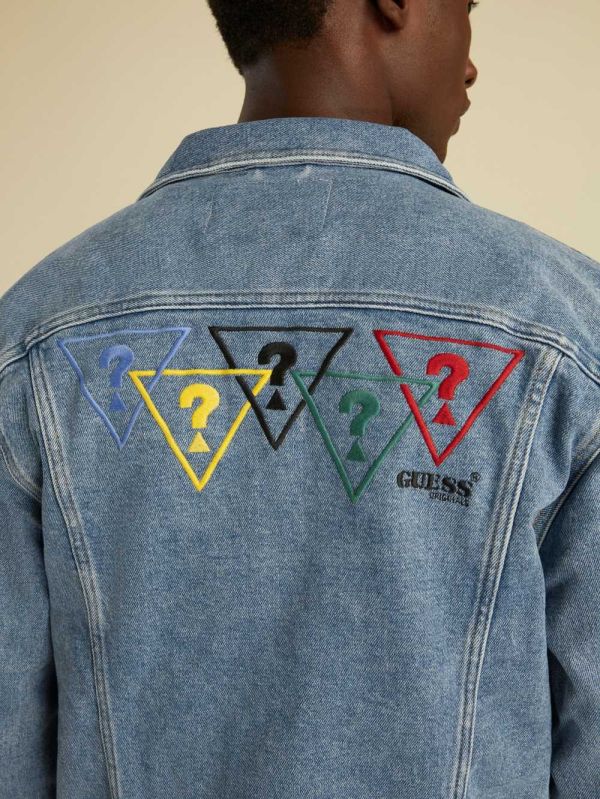 Wash Men's Guess Summer Games Denim Jackets Australia Sale | 713ZFIQXB