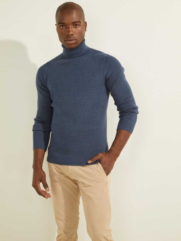 Wash Multicolor Men's Guess Liam Ribbed Sweaters Australia Sale | 035HADRNK