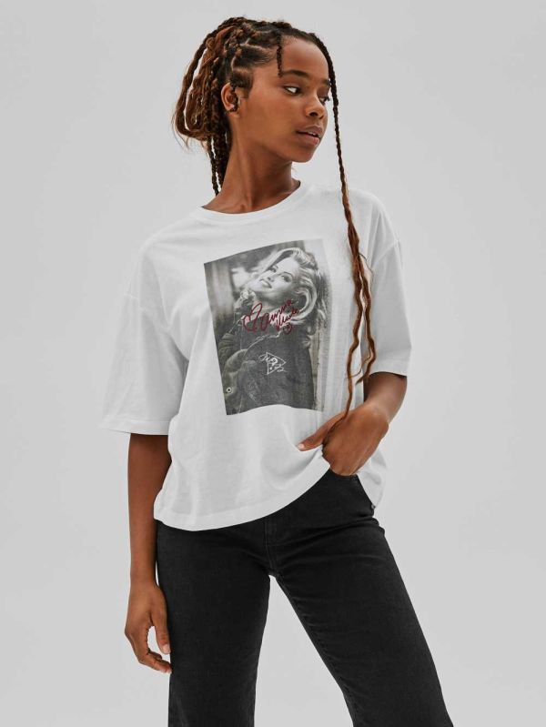 White Women's Guess Originals x Anna Nicole Smith T-shirt Australia Sale | 387ZUHBCD