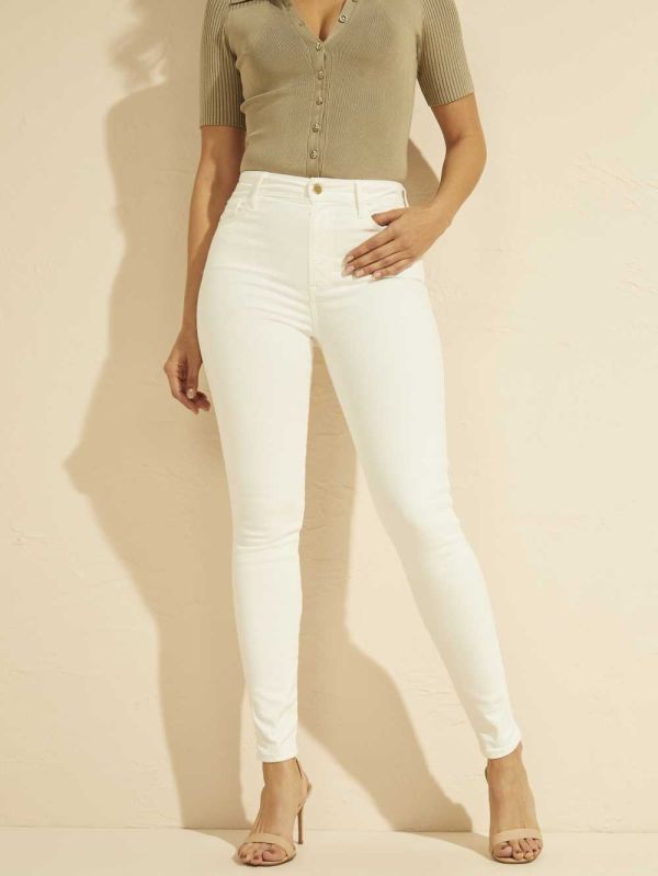 White Women's Guess Stiletto No. 97 Jeans Australia Sale | 921WNPRDV