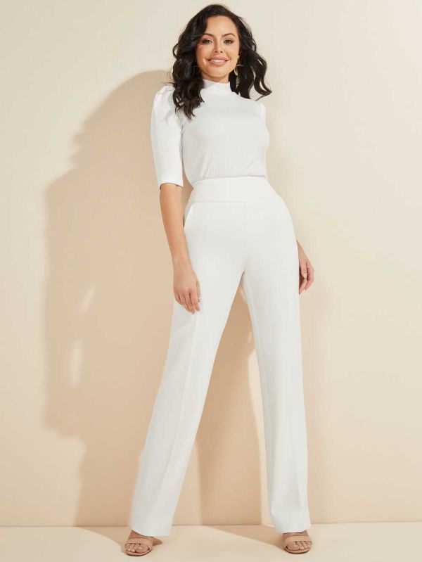 White Women's Guess Vivian Pants Australia Sale | 473PUJOFY