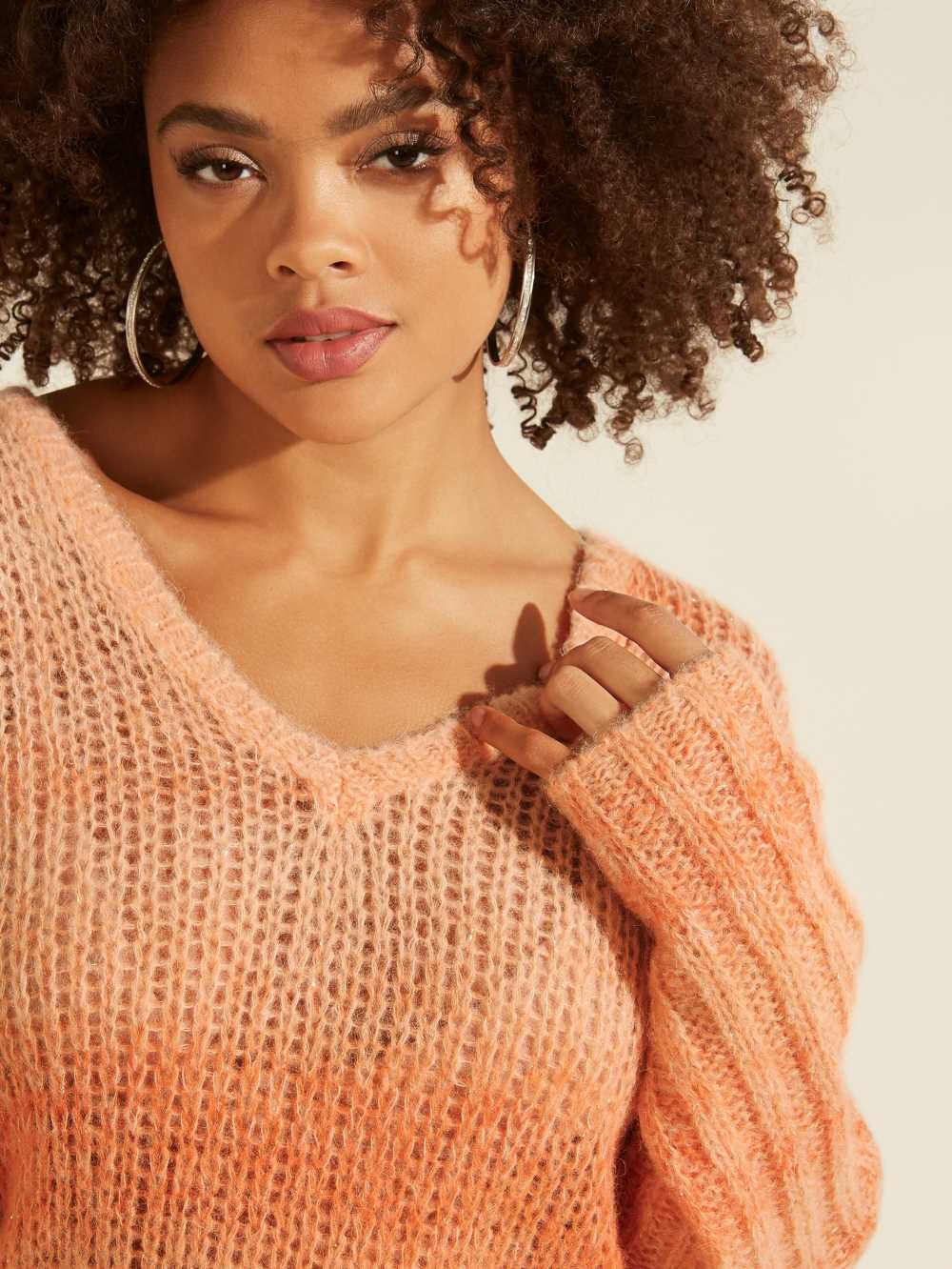Apricot Multicolor Women's Guess Ariane Sweaters Australia Sale | 514OGCHXL