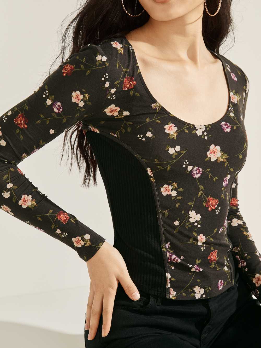 Black Women's Guess Eco Rommi Top Tops Australia Sale | 754QWIYSX