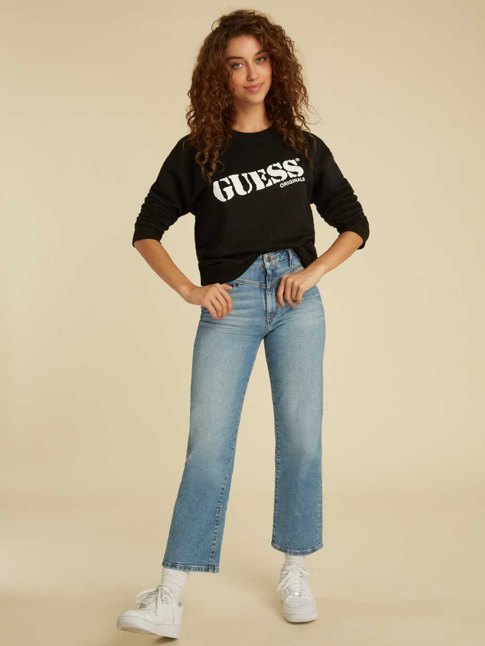 Black Women's Guess Originals Kit Sweatshirt Australia Sale | 670LTRJMS