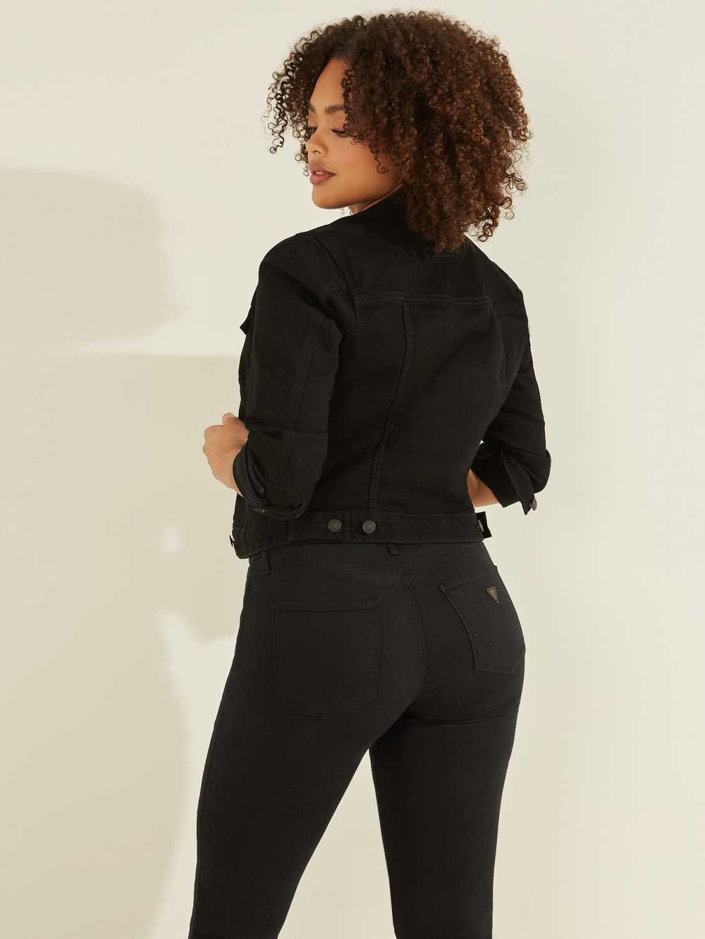 Black Women's Guess Sexy Trucker Jackets Australia Sale | 201WANZKE