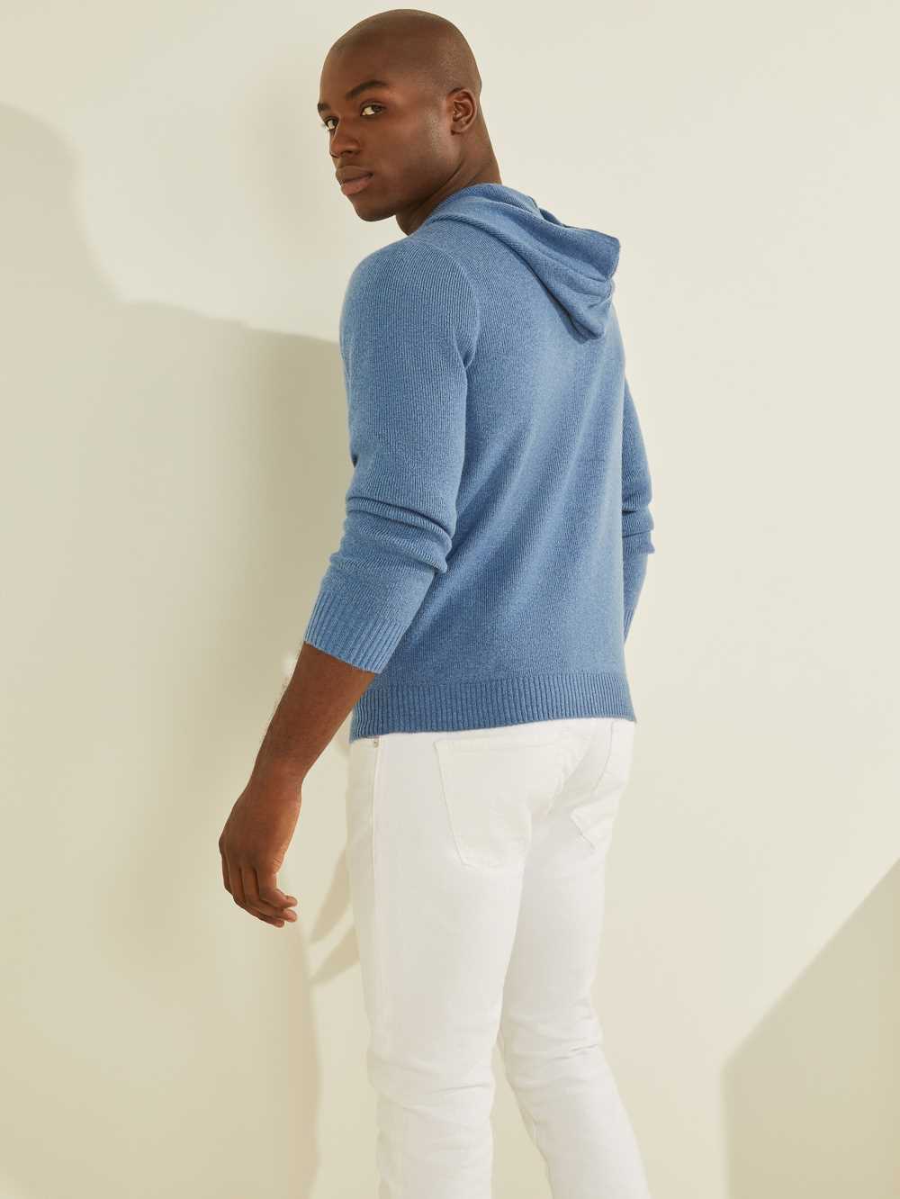 Blue Men's Guess Esmere Wool-Blend Zip Hoodie Australia Sale | 302TCYEGR