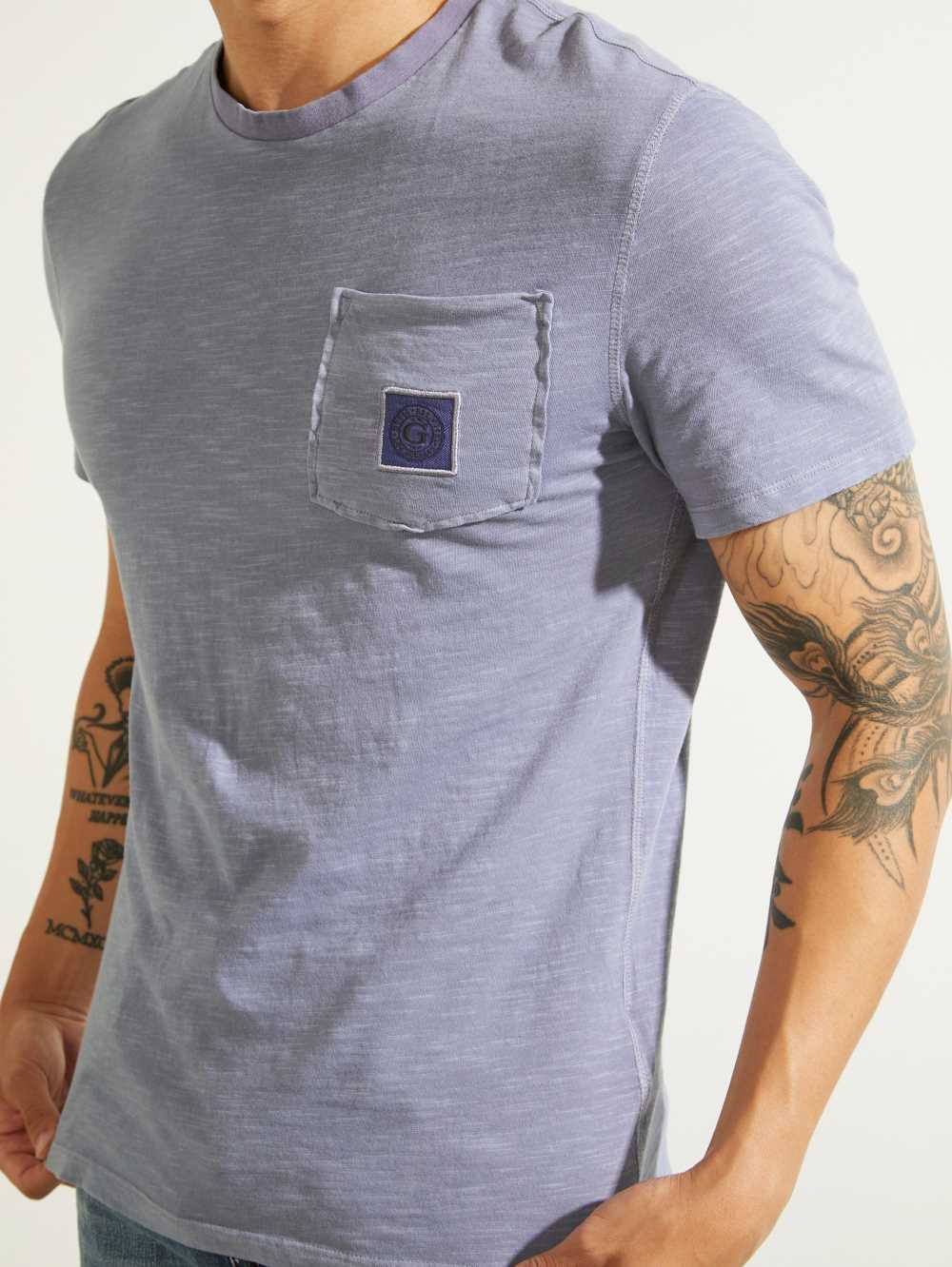 Blue Men's Guess G Stamp T-shirt Australia Sale | 027TNEQZR