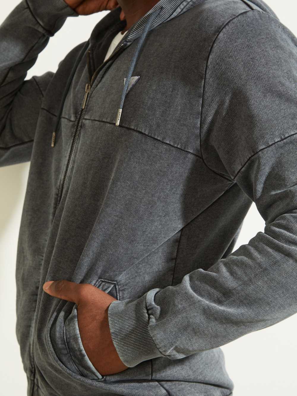Blue Men's Guess G Stamp Zip-Up Hoodie Australia Sale | 358NXFDMG