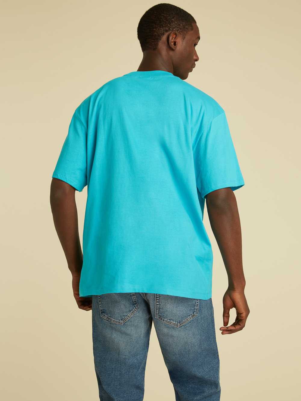 Blue Men's Guess Originals Kit Pocket T-shirt Australia Sale | 163HTYRMV