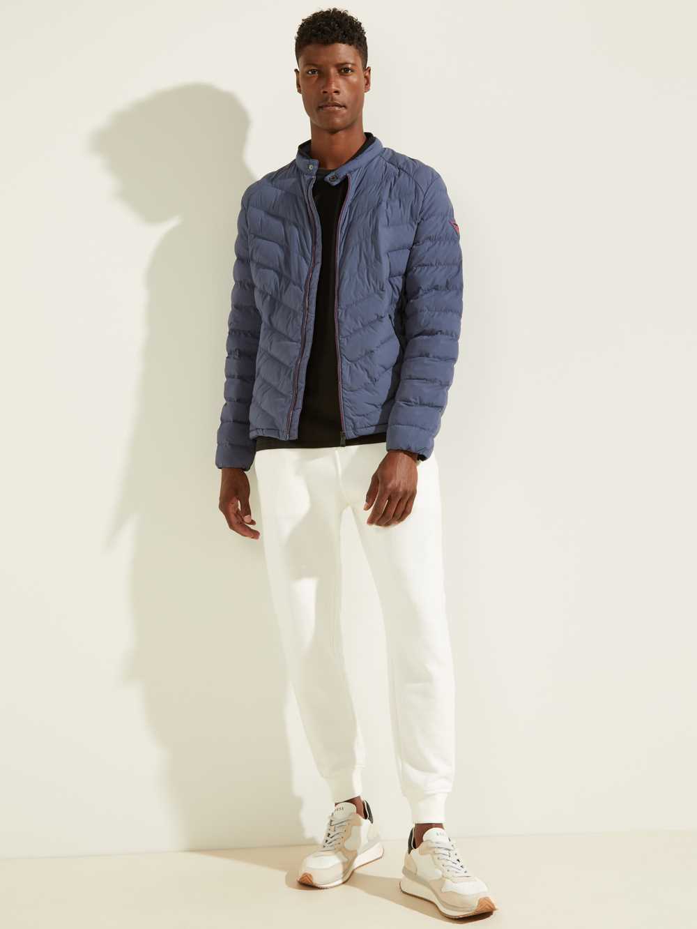 Blue Men's Guess Slim Fit Puffer Jackets Australia Sale | 251MLTFZU