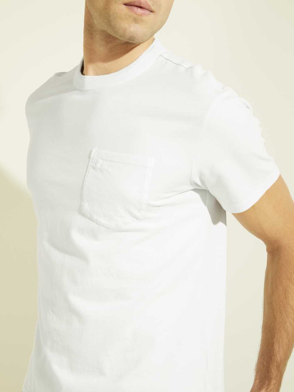 Blue Multicolor Men's Guess Sueded Jersey T-shirt Australia Sale | 845BFGEHS