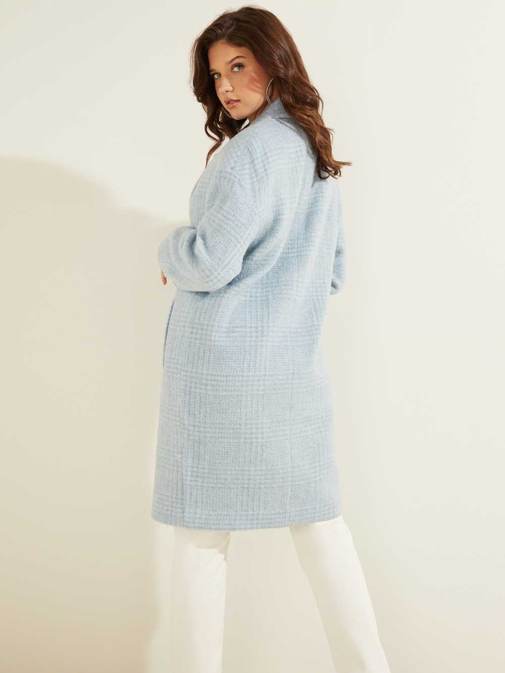 Blue Multicolor Women's Guess Destiny Wool-Blend Coats Australia Sale | 230KWAEOR