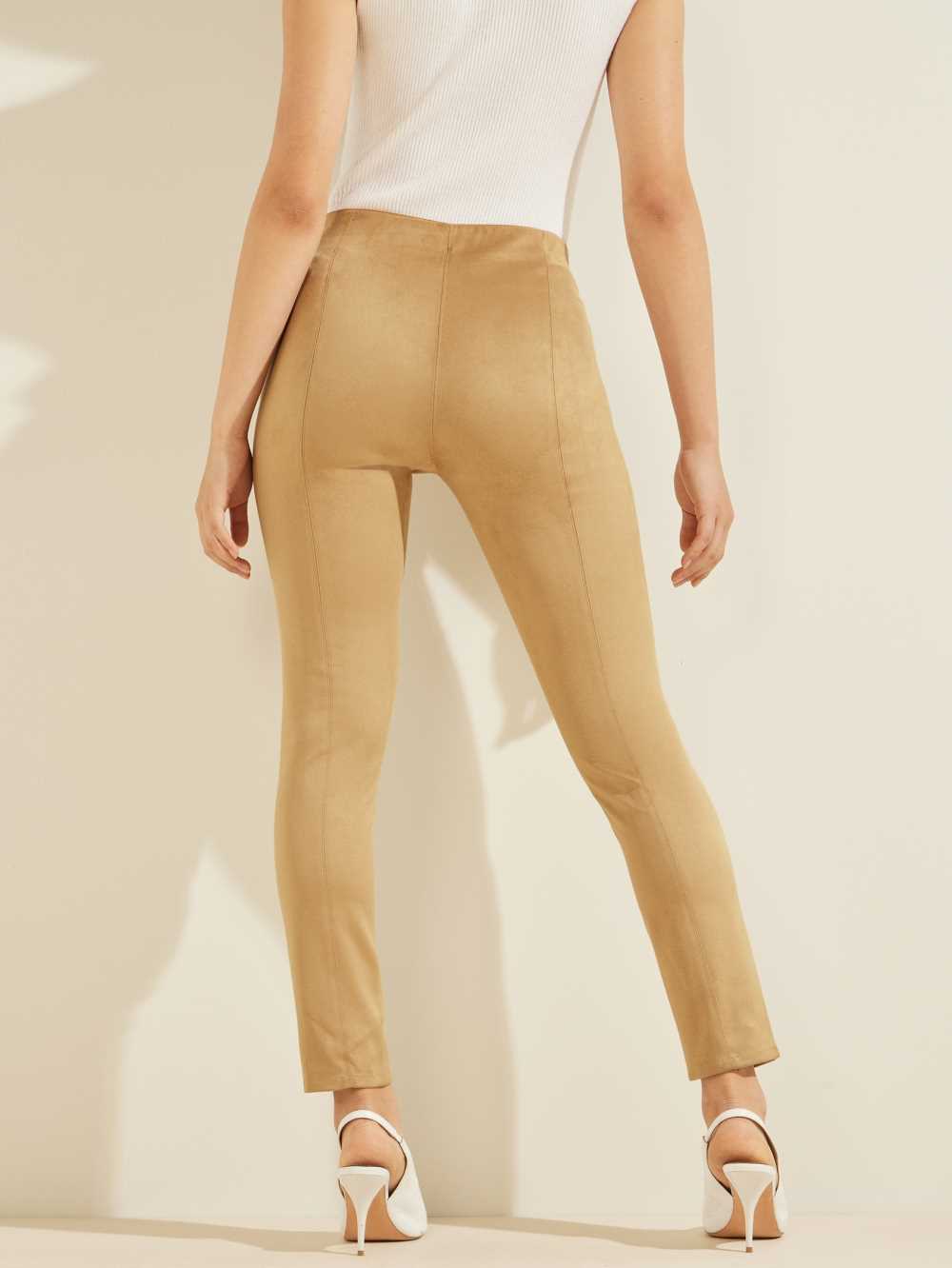 Blue Orange Women's Guess Maya Faux-Suede Leggings Australia Sale | 157BWNSKT
