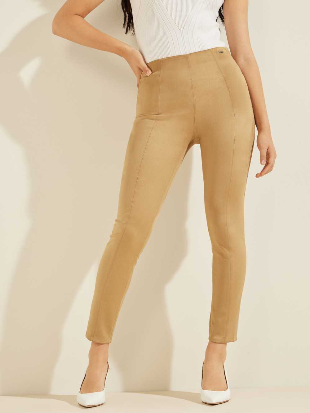 Blue Orange Women\'s Guess Maya Faux-Suede Leggings Australia Sale | 157BWNSKT