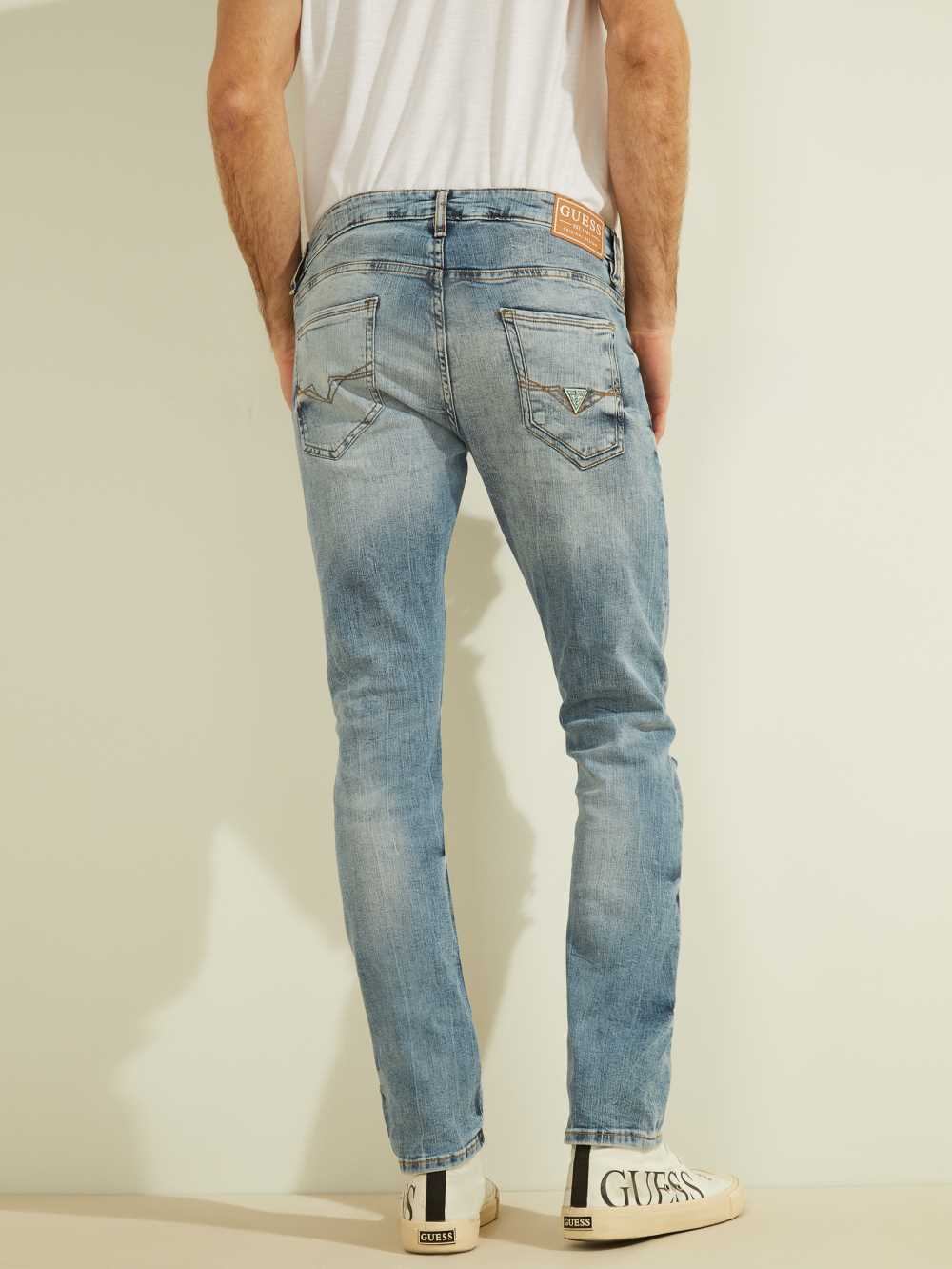 Blue White Men's Guess Eco Miami Skinny Jeans Australia Sale | 231AIYJVU