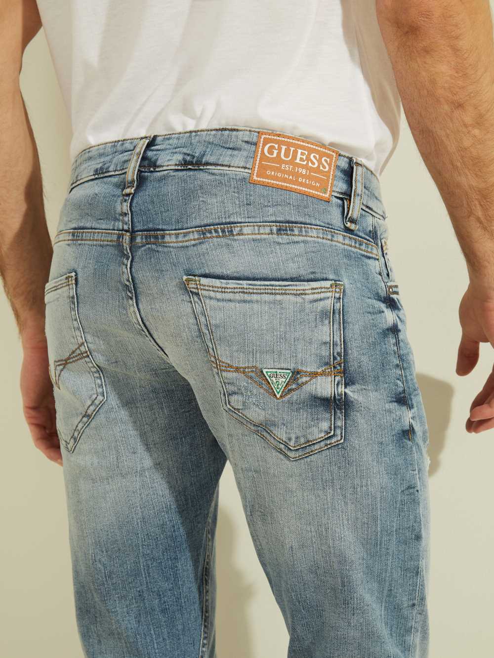 Blue White Men's Guess Eco Miami Skinny Jeans Australia Sale | 231AIYJVU
