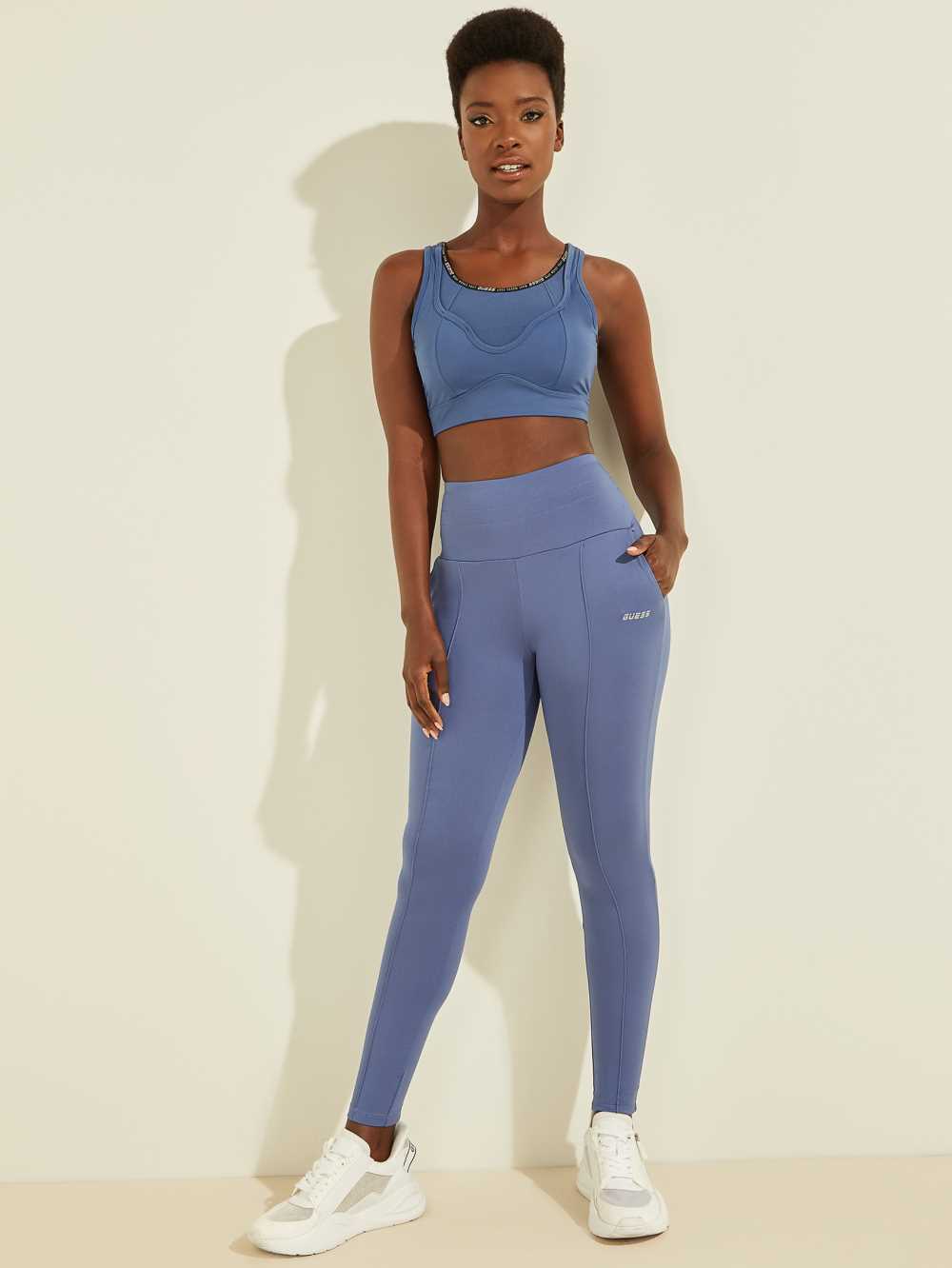 Blue Women's Guess Dalia Active Bras Australia Sale | 387WHDZEU