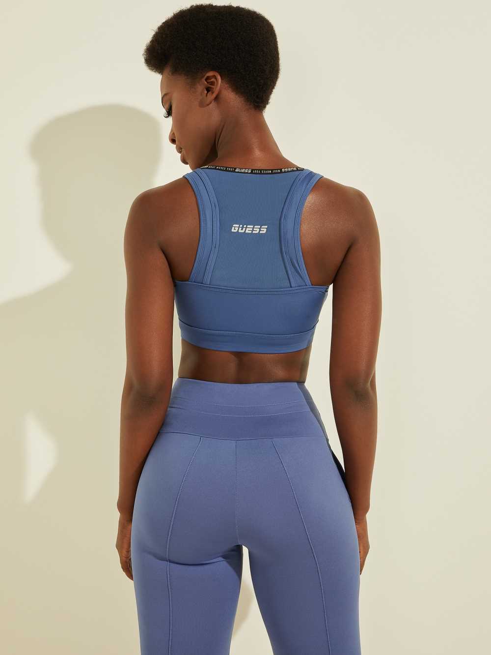 Blue Women's Guess Dalia Active Bras Australia Sale | 387WHDZEU