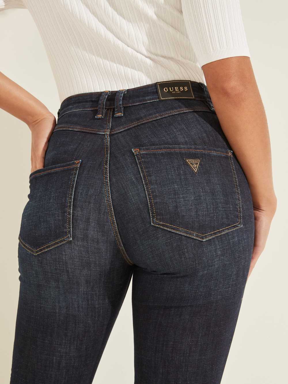 Blue Women's Guess Eco Super High-Rise Skinny Jeans Australia Sale | 920RGCPFH