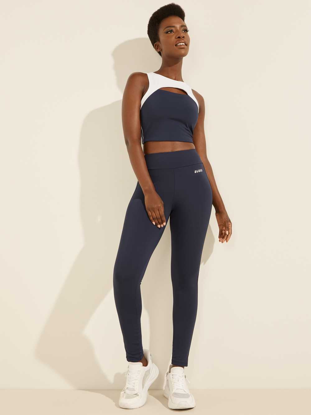 Blue Women's Guess Ethel Cutout Active Bras Australia Sale | 659GMJAZU