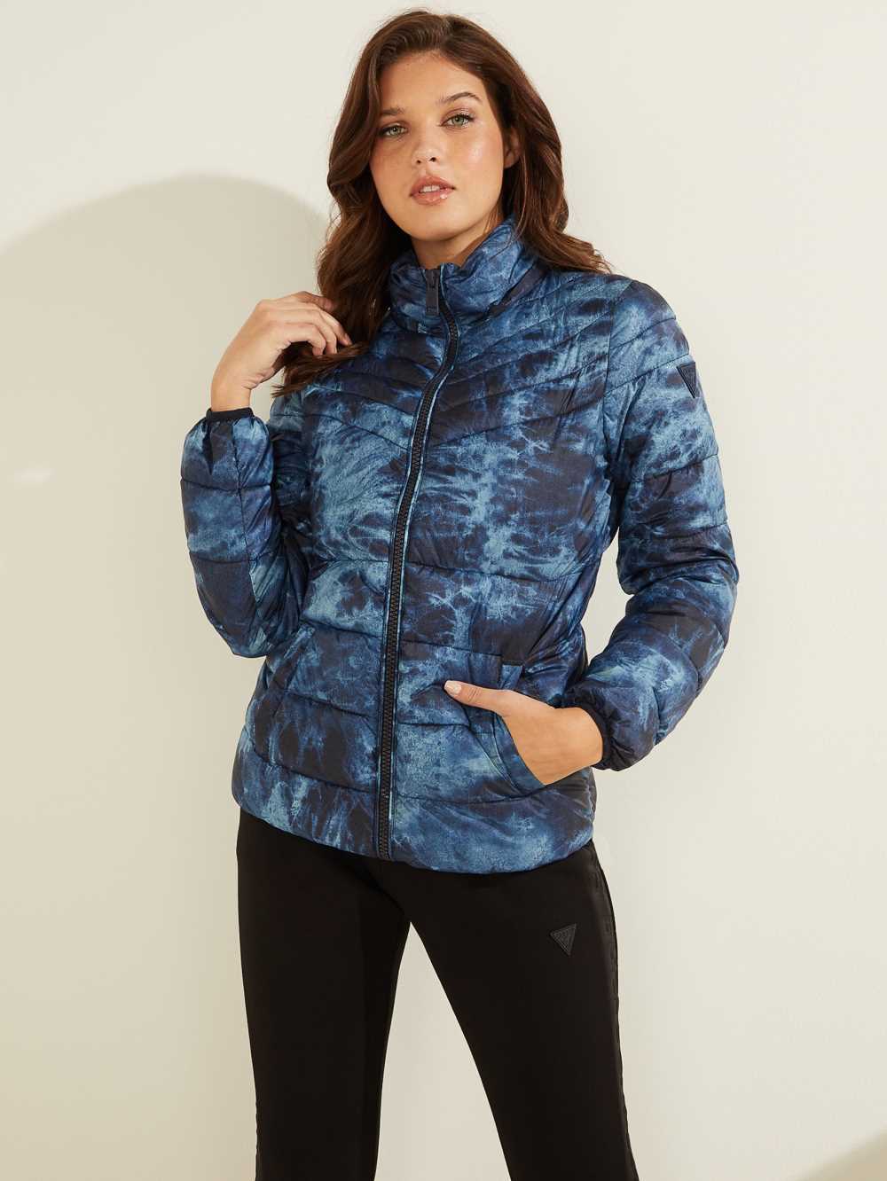 Blue Women's Guess OTTAVIA PUFFER Jackets Australia Sale | 241MDWRCX