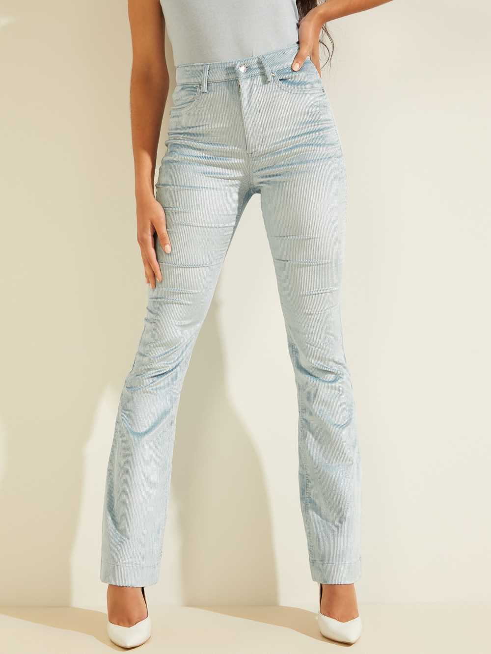 Blue Women\'s Guess Super-High Rise Corduroy Pants Australia Sale | 145DJFEAP