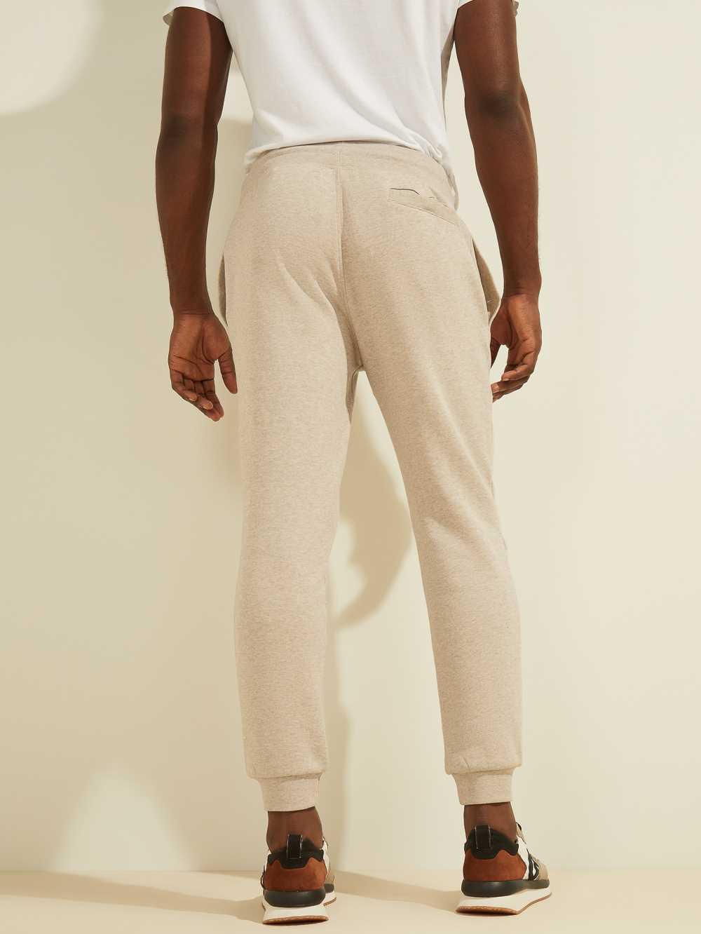 Brown Men's Guess Eco Aldwin Logo Pants Australia Sale | 162RNTAZQ