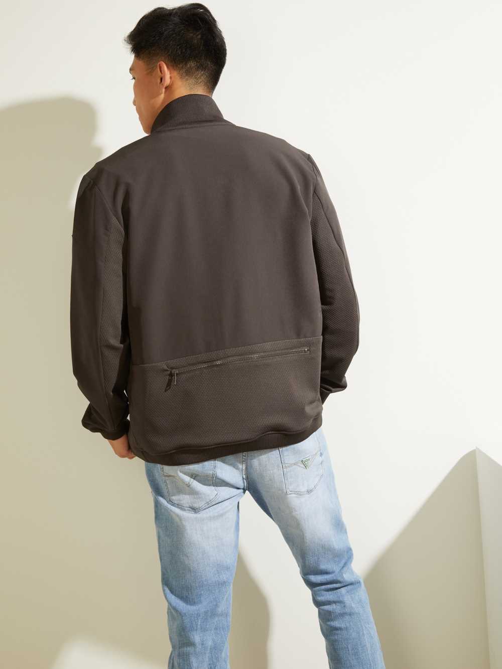 Brown Men's Guess Explorer Zip-Up Jackets Australia Sale | 426TYIMAF