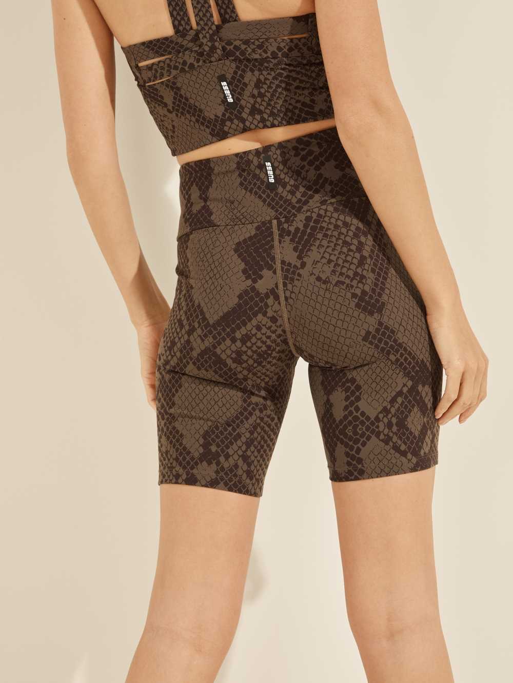 Brown Women's Guess Erin Biker Shorts Australia Sale | 042PHTZGS