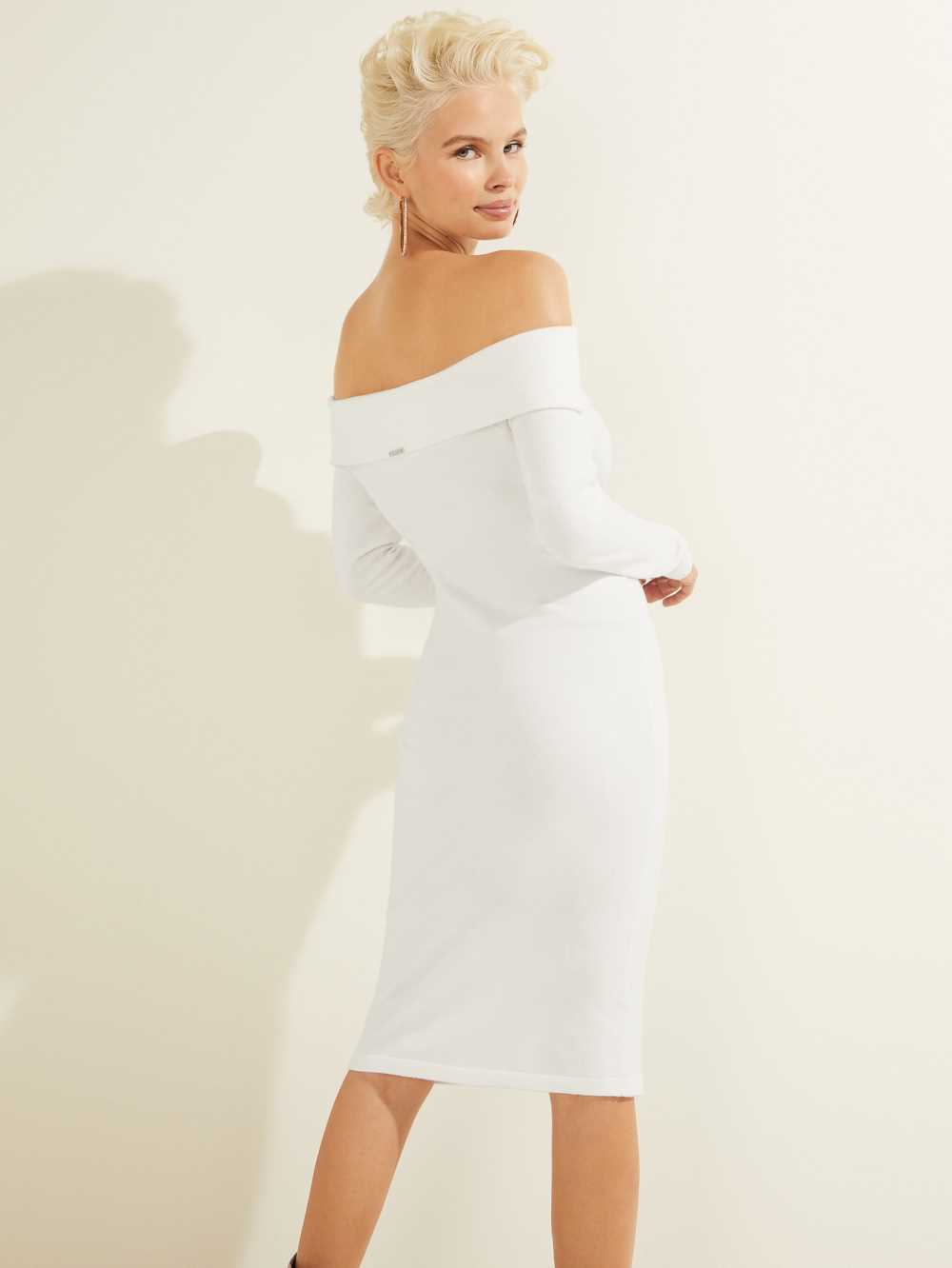 Cream White Women's Guess Ines Dresses Australia Sale | 259YVBPIJ