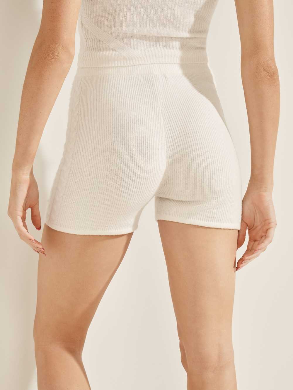 Cream White Women's Guess Serena Shorts Australia Sale | 739GURMFZ