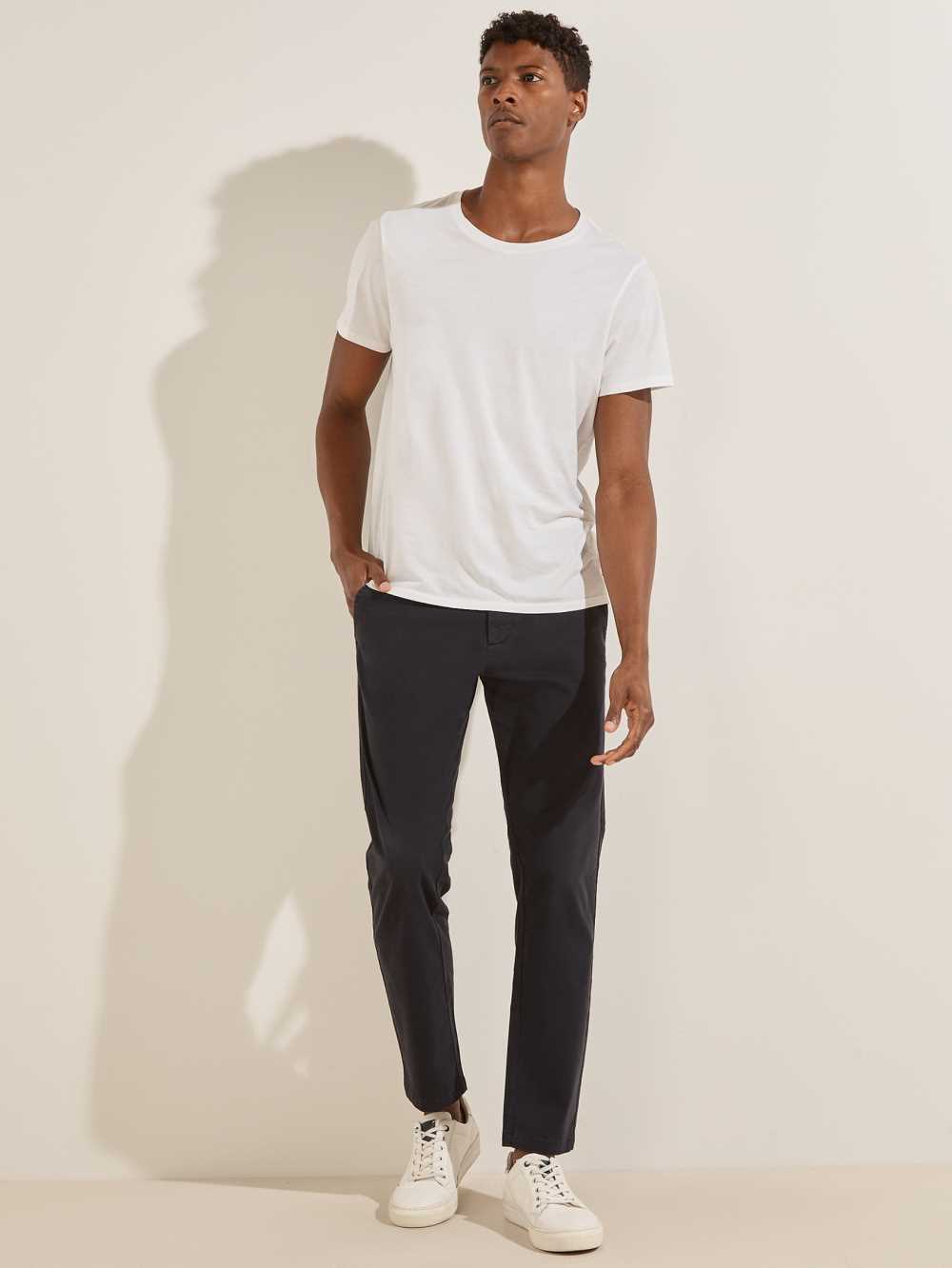 Dark Blue Men's Guess Myron Twill Skinny Pants Australia Sale | 720IFJTKH