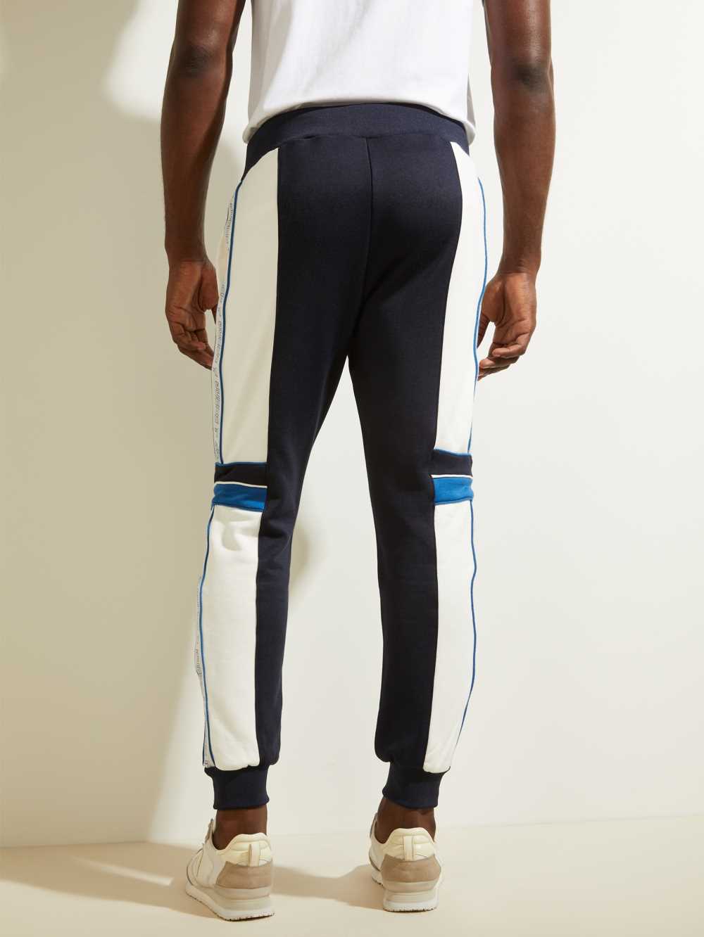 Dark Blue Men's Guess Todd Logo Zip Joggers Australia Sale | 452ALXRUH